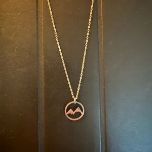 Elegant Silver Mountain Pendant Necklace